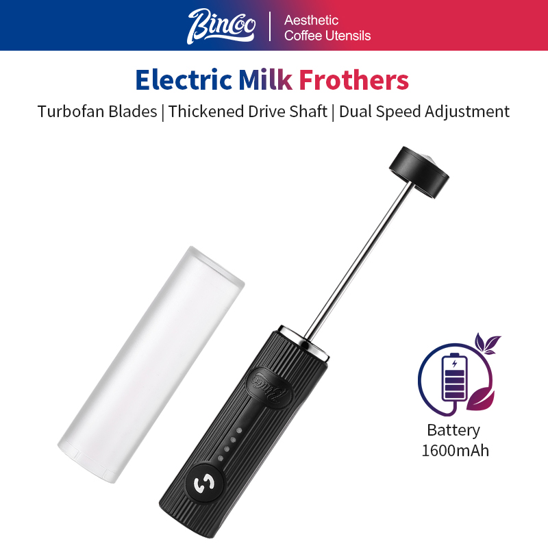 Electric Milk Frother Handheld - BINCOO Electric Coffee Frother USB Rechargeable