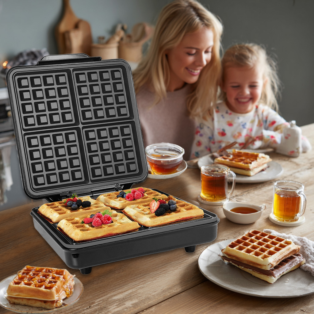 Mini Automatic 1200W 4-Slice D - Mini Waffle Maker Machine ulasan dan harga