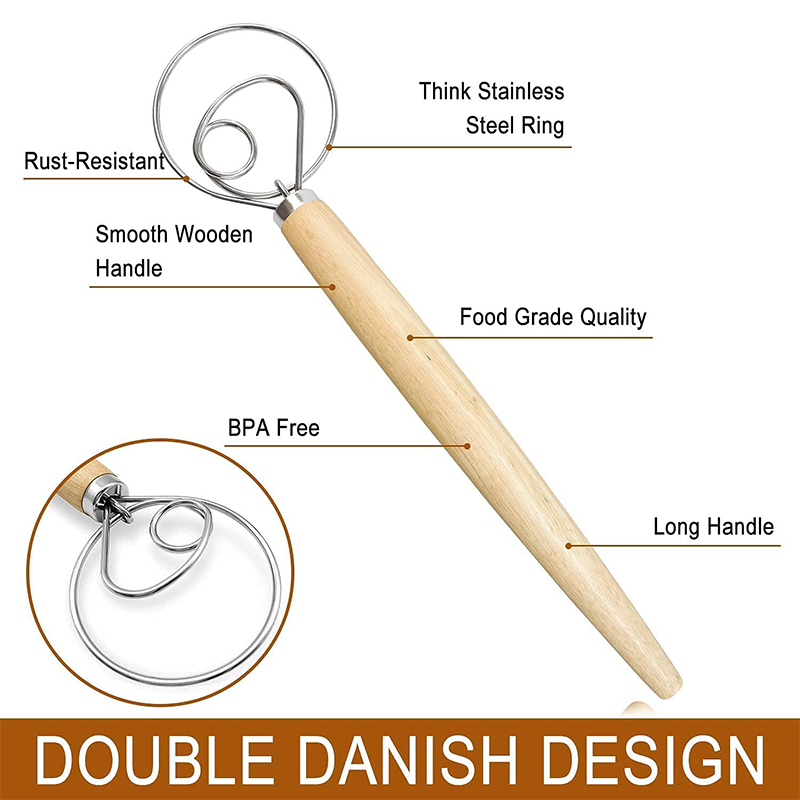 Large Hand Danish Dough Whisk  - Immersion Hand Blender Set ulasan dan harga
