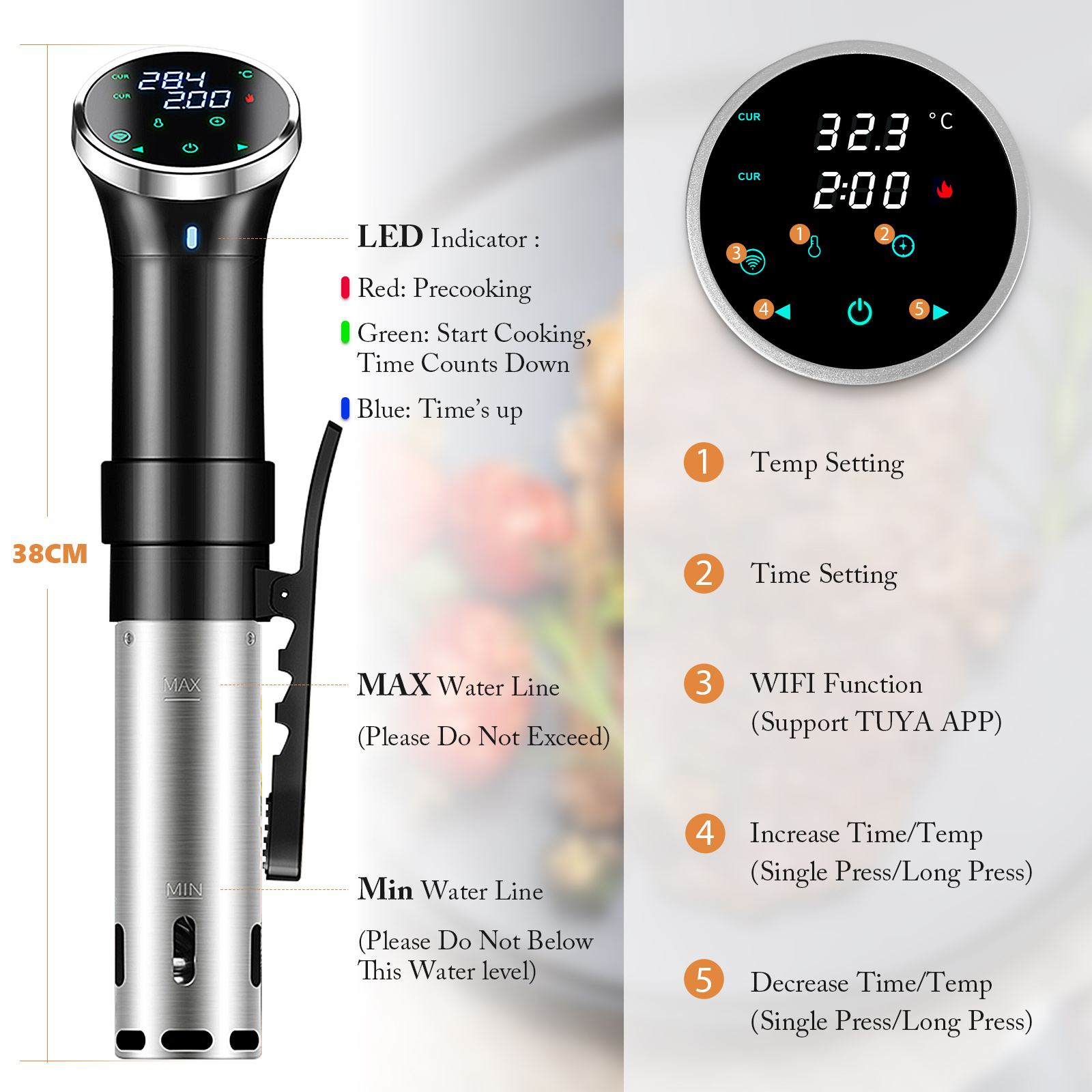 Sous Vide Cooker WiFi Digital  - Digital Sous Vide Precision Cooker ulasan dan harga