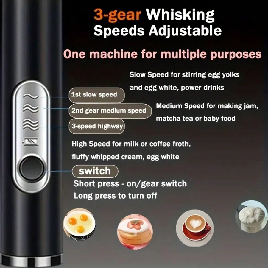 1-Pack Handheld Electric Mixer - Electric Milk Frother Handheld ulasan dan harga