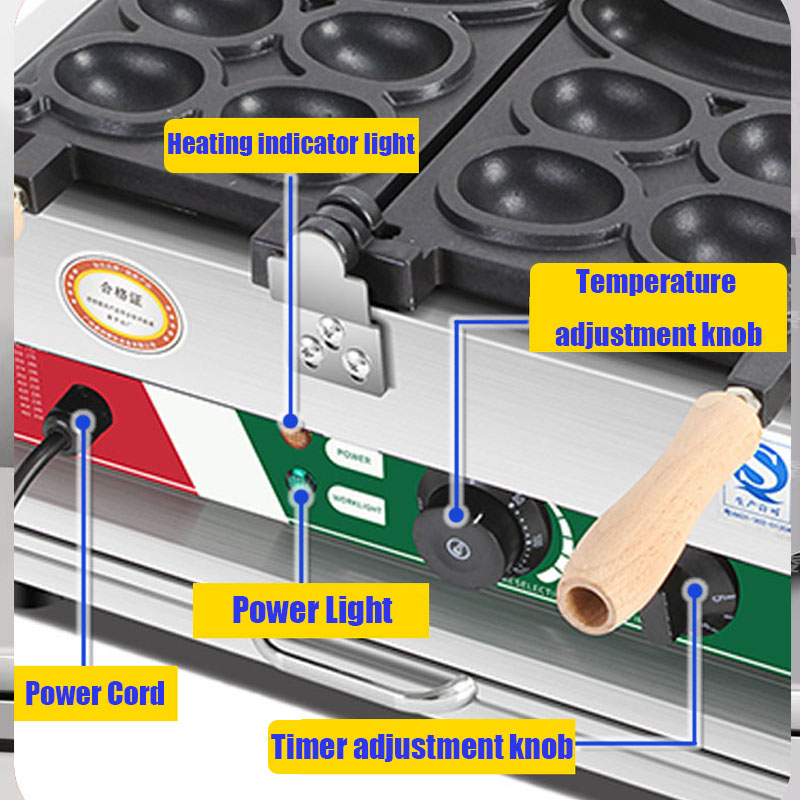 4-hole 110V/220V Non-stick Rou - Mini Waffle Maker Machine ulasan dan harga