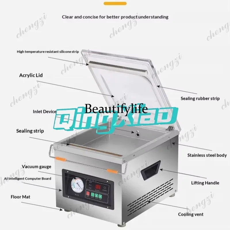 K182 Commercial Automatic Food - Food Vacuum Sealer Machine ulasan dan harga